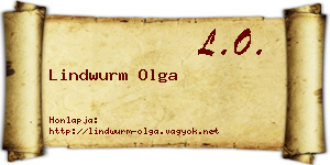 Lindwurm Olga névjegykártya